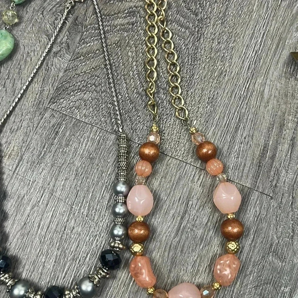 Multicolor Beaded Necklace Set  Three(3) Mixed Style Necklaces - Picture 6 of 16